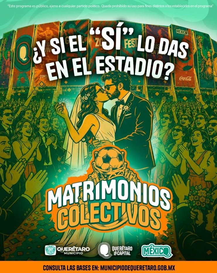 Superan expectativas los Matrimonios Colectivos 2026 en Querétaro