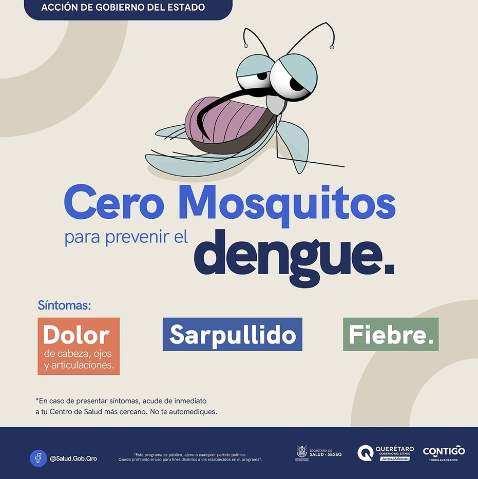 SESA intensifica vigilancia y llama a prevenir el dengue en Querétaro